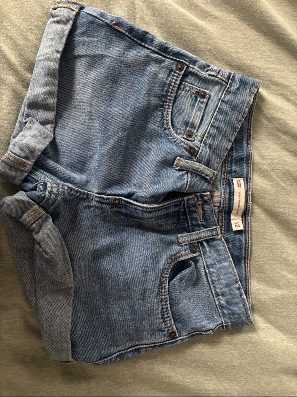 Girls size 12, Levi cutoffs
